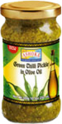 Ashoka Green chilli pickle in olive oil 300gr