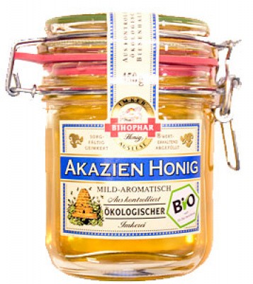 Bihophar Bio akazien honig / honing mild-aromatisch (450g) 450gr