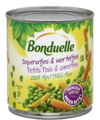 Bonduelle Doperwtjes en worteltjes 150gr