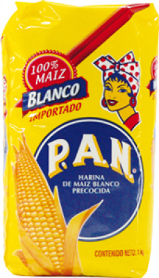 Harina P.A.N. Pre-cooked white cornmeal 1kg