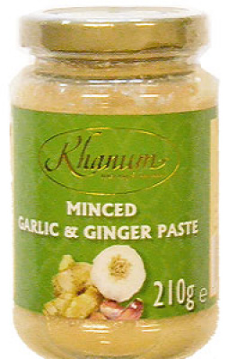 Khanum Knoflook & gember pasta - fijn gemalen 210gr