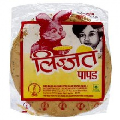 Lijjat Lijjat garlic papadum 20 x 200 gm 200gr