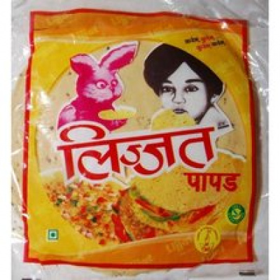 Lijjat Madras plain papadum 200gm 200gr