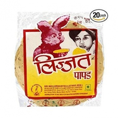 Lijjat Lijjat red chilli papadum 20 x 200 gm 200gr