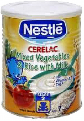 Nestle Cerelac mixed vegetables & rice with milk 400gr