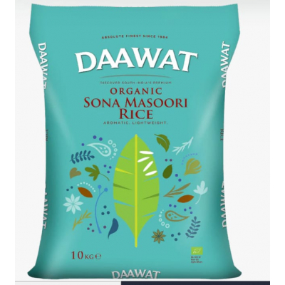 *daawat sona masoori rice 10 kg org.