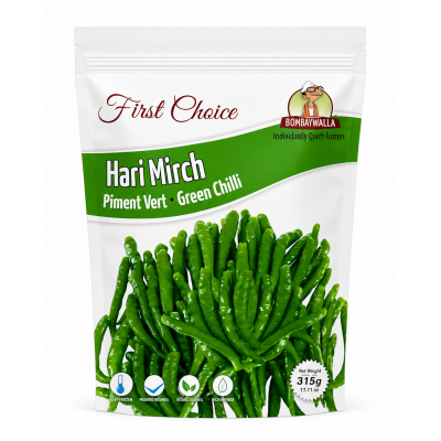 Bppl frozen green chilli / hari mirch 12x315gm.