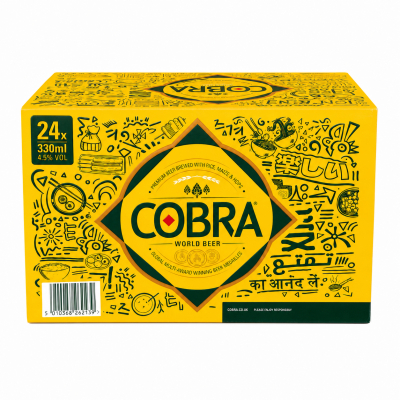 Cobra indian lager beer 24x330ml.4.8%