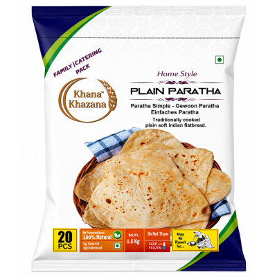 Khana kh. fro. plain home. paratha 6x20pc (80g) fam.pck.