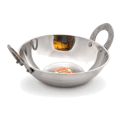Ss steel karahi no.3 with handel