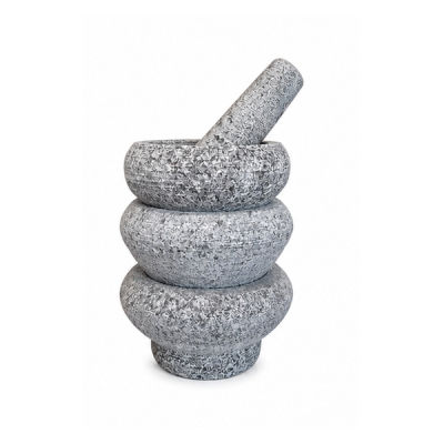 Tumbukan stone mortar & pestle 13cm - 17cm 8sets